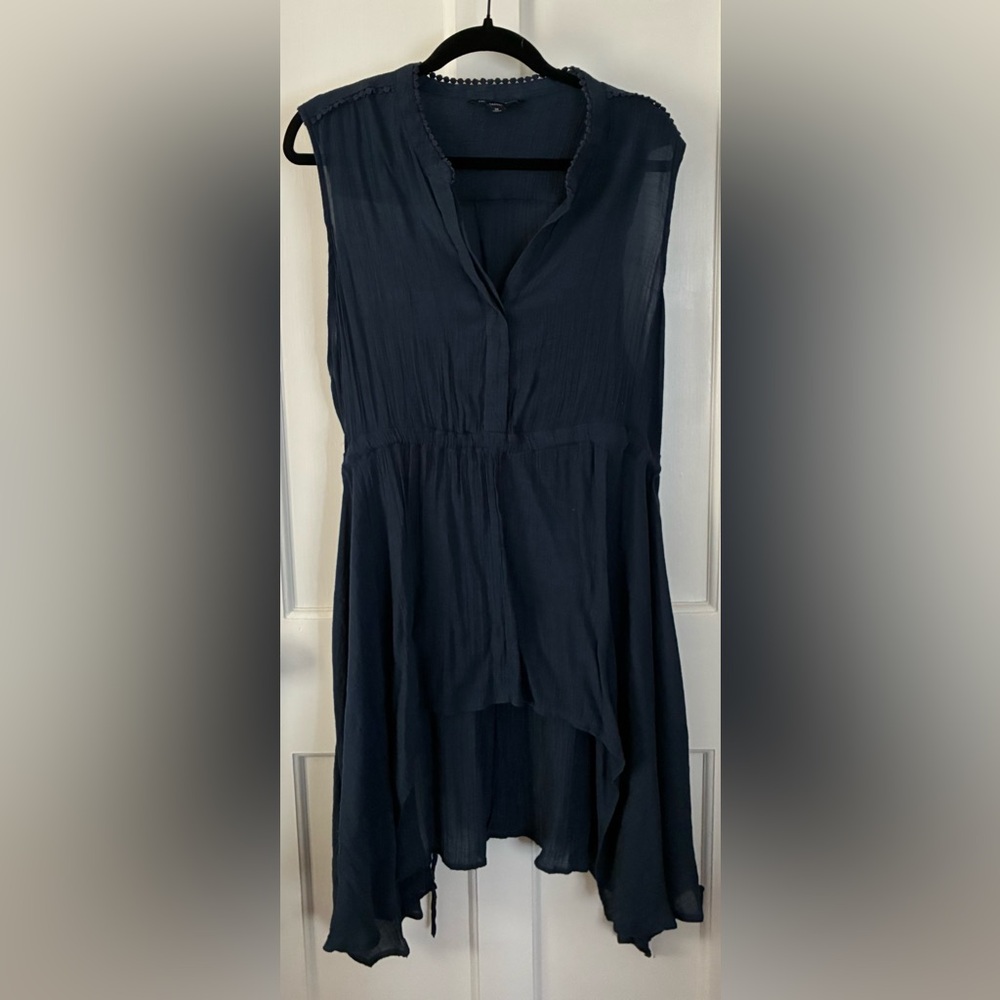 High Low Navy Blue Women's Tunic Zac & Rachel Size 3X - Picture 2 of 8